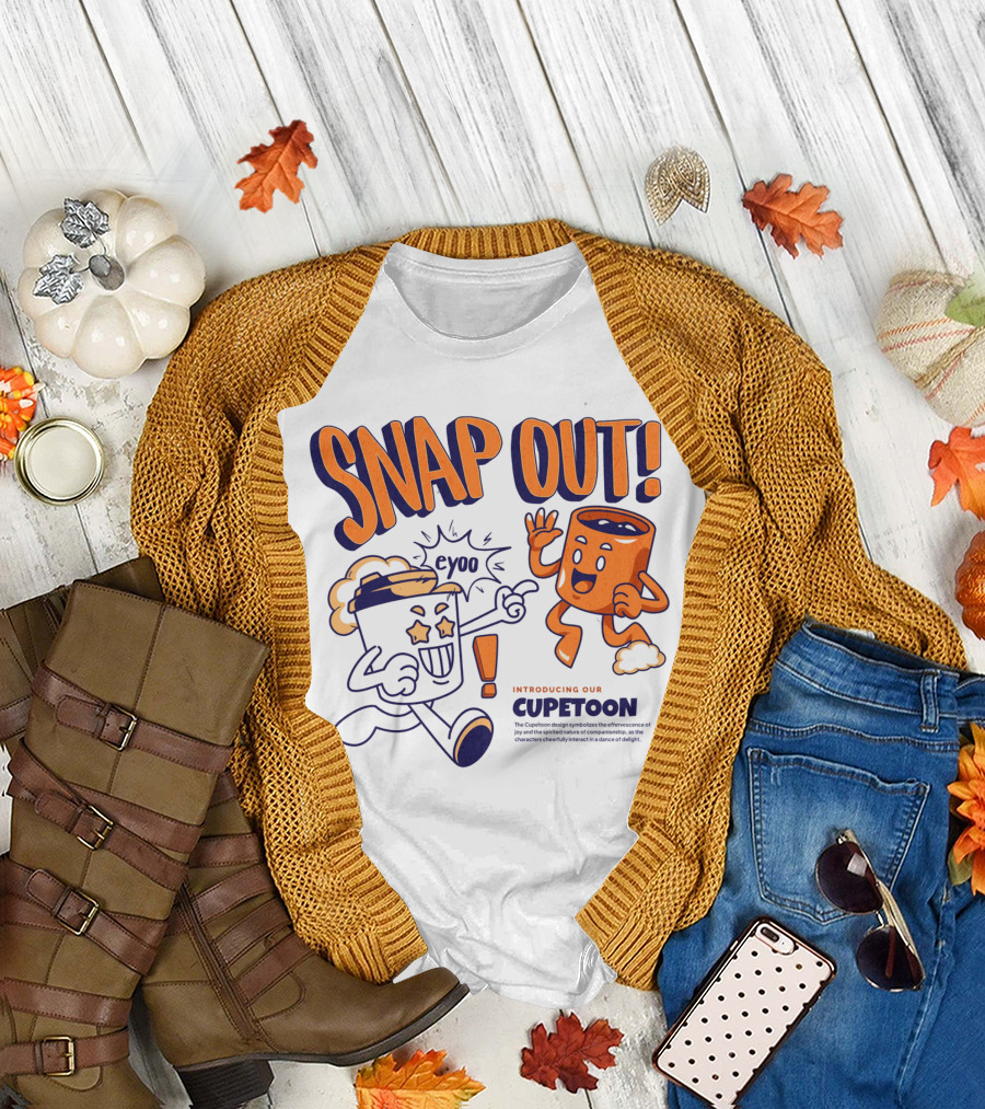 SNAP OUT Introducing Our Cupetoons Joyful Cups Buddies Eyoo T-Shirt