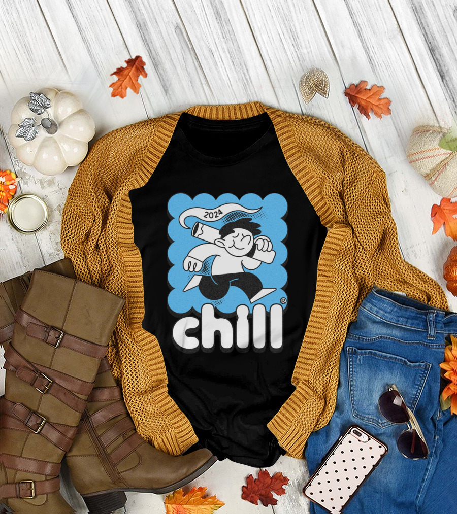 CHILL 2024 Retro Cartoon Character T-Shirt