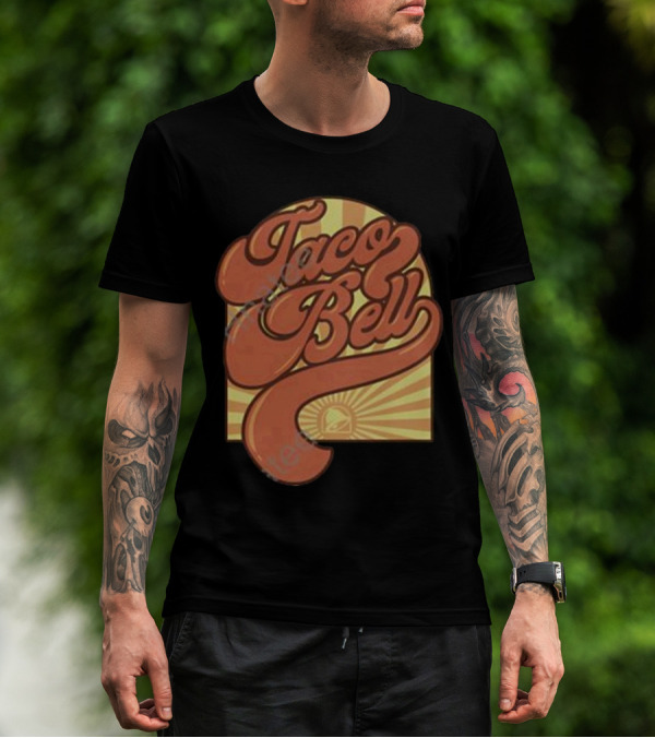 Taco Bell Groovy Retro Sunrise Logo Taco Bell Merch T-Shirt