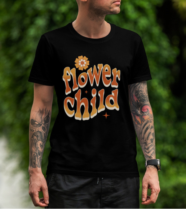 Flower Child Retro Vibe 70s T-Shirt