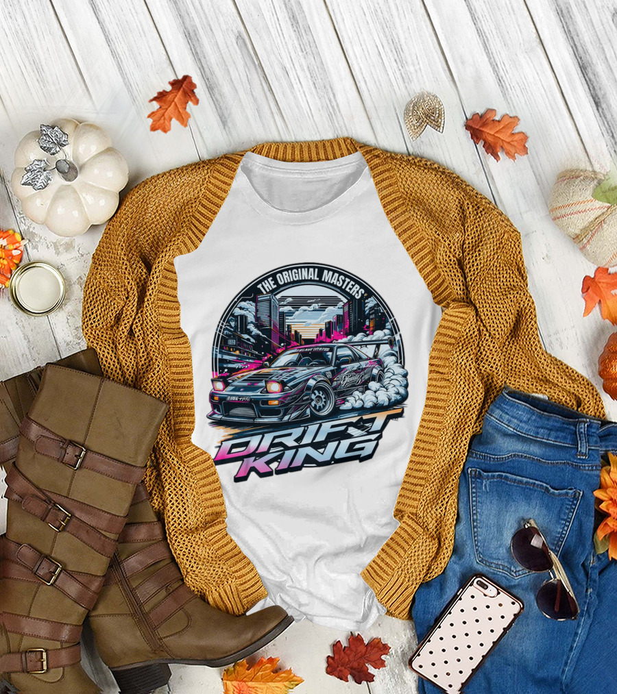 The Original Masters Drift King Vintage Street Racing Car Scene T-Shirt
