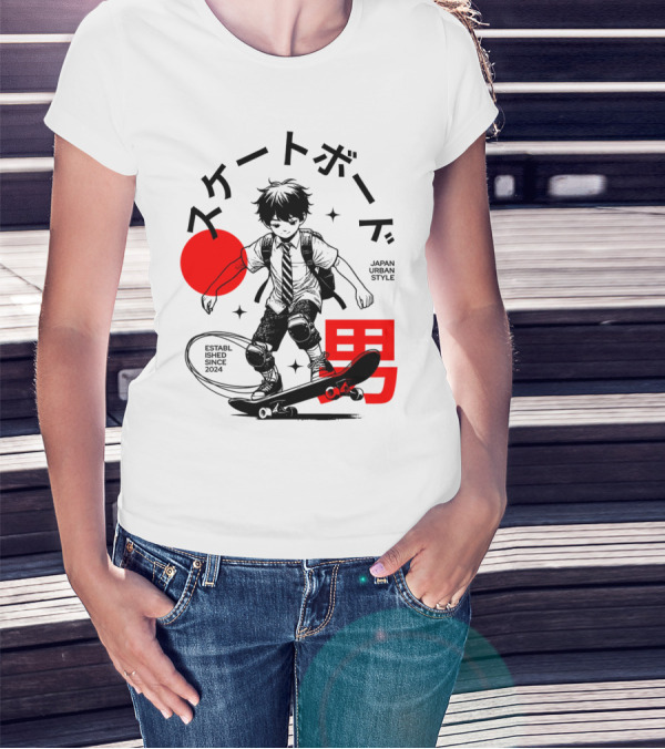 Skateboarde Japan Urban Style Established Since T-Shirt