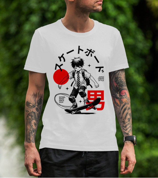 Skateboarde Japan Urban Style Established Since T-Shirt