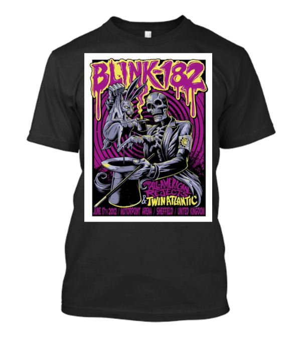 BLINK-182 The All-American Rejects Twin Atlantic June 17th 2012 Motorpoint Arena Sheffield United Kingdom T-Shirt