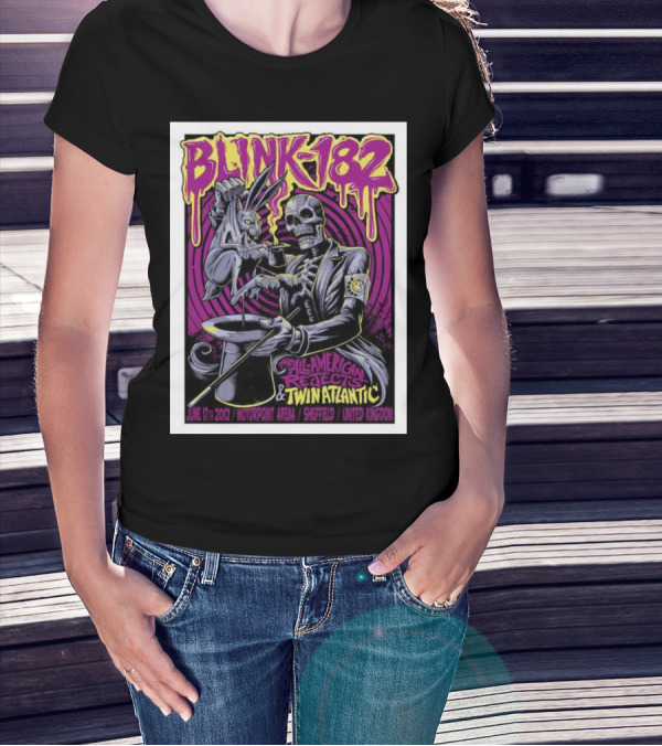 BLINK-182 The All-American Rejects Twin Atlantic June 17th 2012 Motorpoint Arena Sheffield United Kingdom T-Shirt