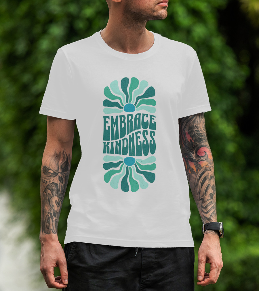 Embrace Kindness Groovy Floral T-Shirt