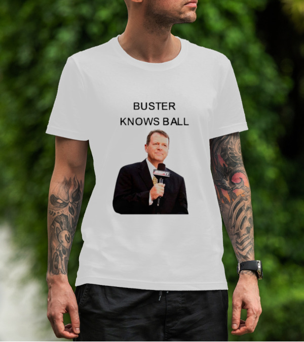 Buster Olney Knows Ball ESPN Microphone Image T-Shirt