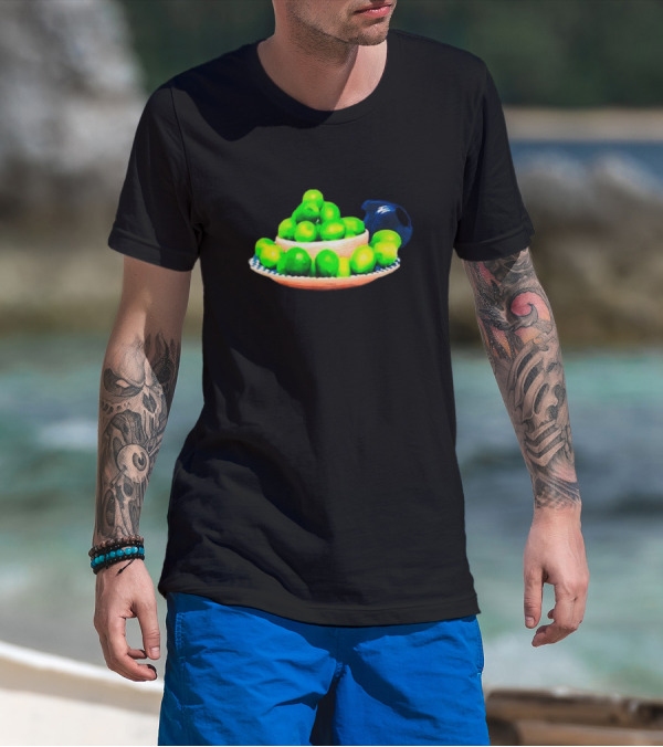 I Love Limes Platter With Blue Jug T-Shirt