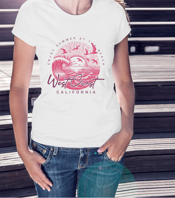Enjoy Summer At The Beach West Coast California T-Shirt