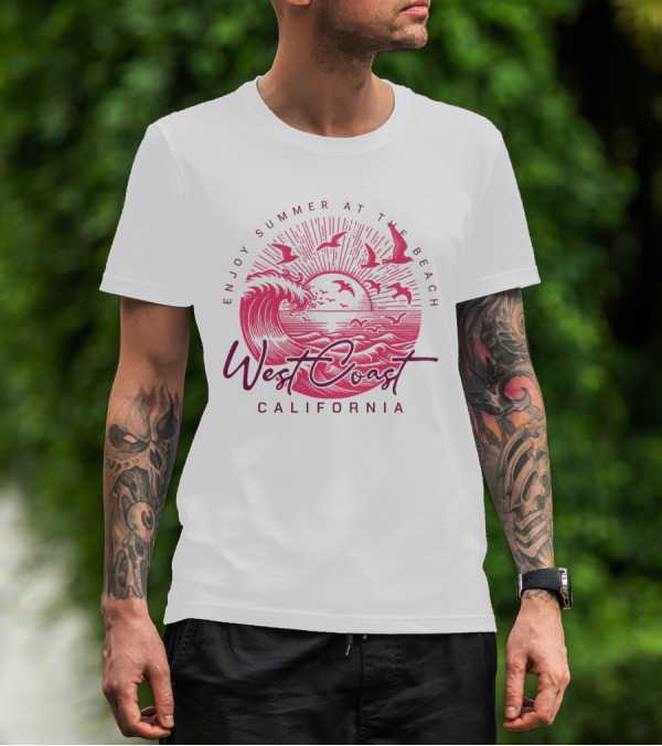 Enjoy Summer At The Beach West Coast California T-Shirt