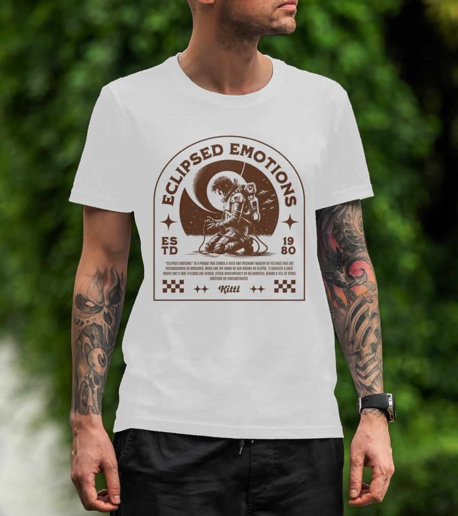 Eclipsed Emotions Astronaut ESTD 1980 Kittl T-Shirt