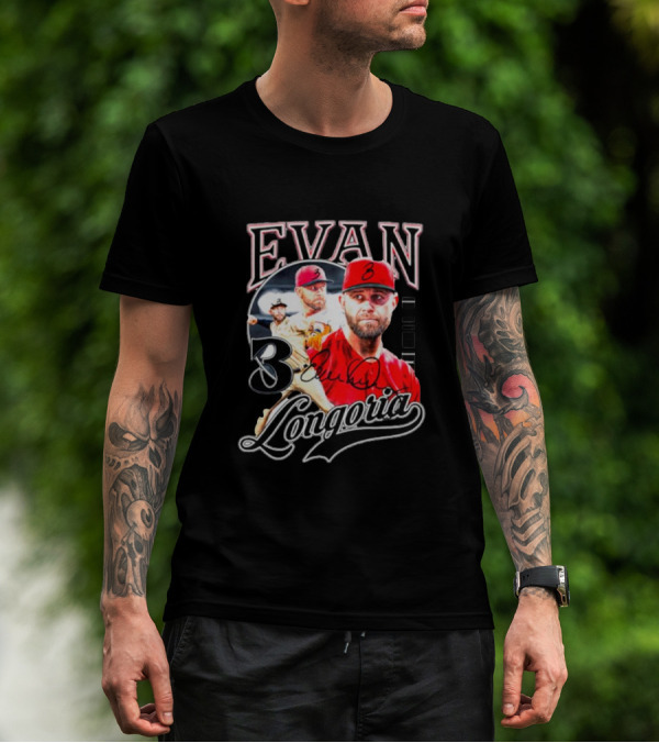 Evan Longoria 3 Arizona Diamondbacks Signature Baseball T-Shirt