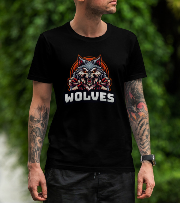 Wolves Esport Mascot Fierce Beast T-Shirt