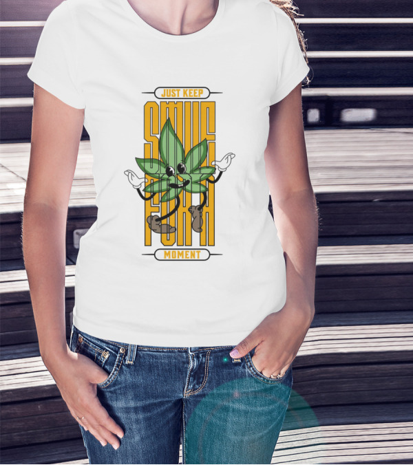 Just Keep Smile For A Moment Leaf Character T-Shirt
