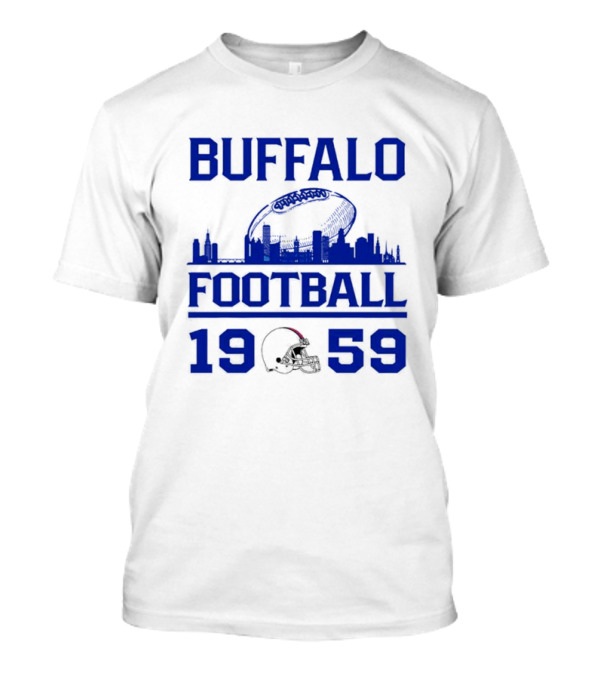 Buffalo Bills Football 1959 Skyline Football Helmet T-Shirt