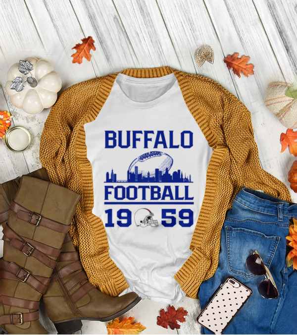 Buffalo Bills Football 1959 Skyline Football Helmet T-Shirt