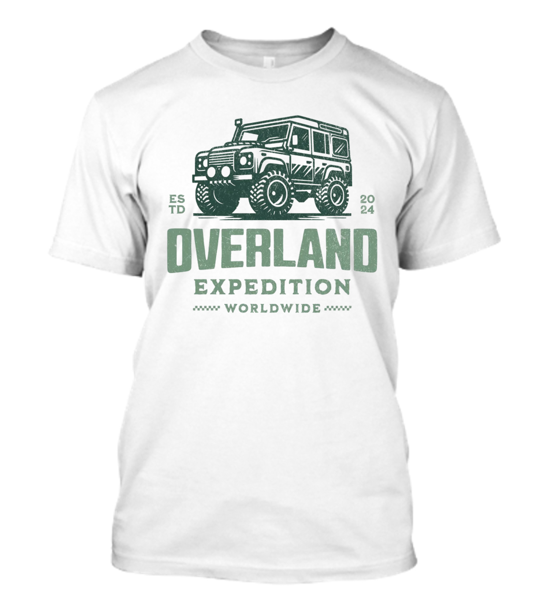 Overland Expedition Worldwide ESTD 2024 4x4 Adventure Vehicle T-Shirt