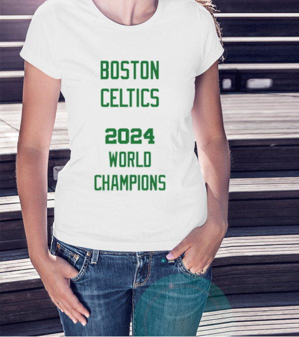 Boston Celtics 2024 World Champions Vintage Style Championship T-Shirt