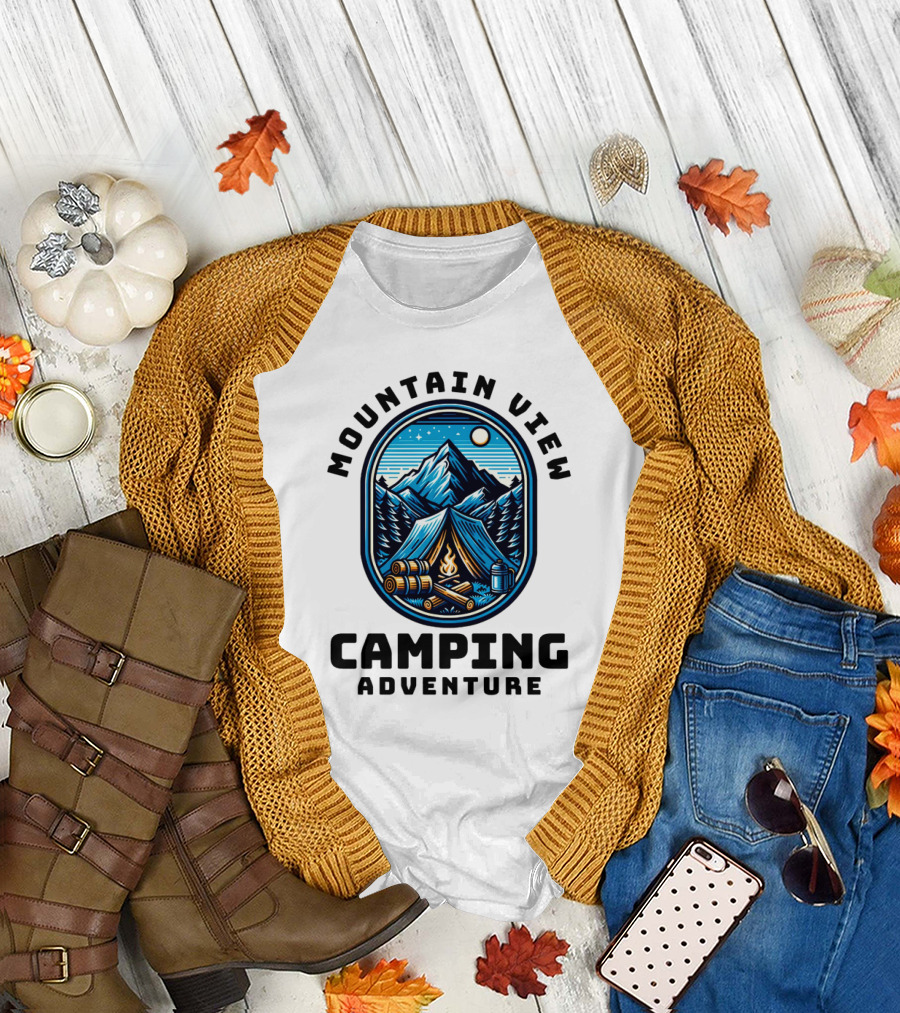 Mountain View Camping Adventure T-Shirt