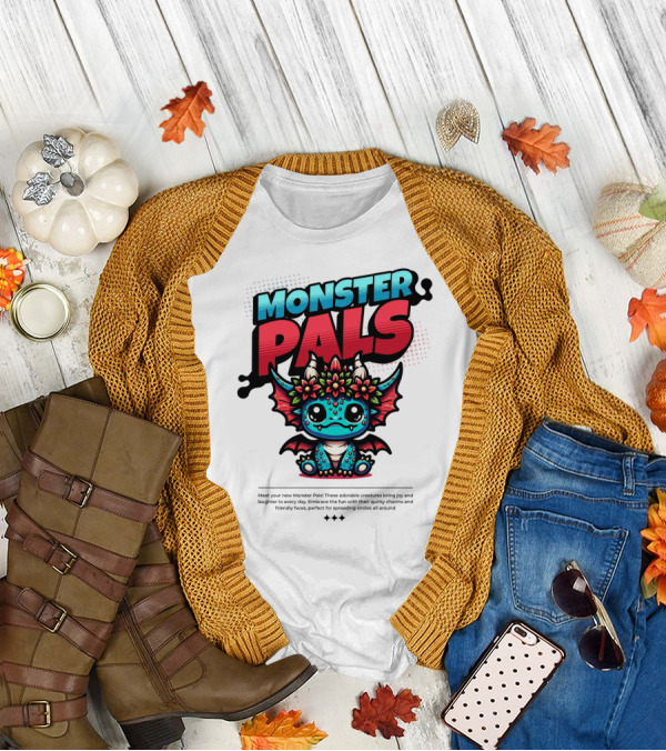 MONSTER PALS Adorable Creatures With Quirky Charm And Friendly Faces T-Shirt