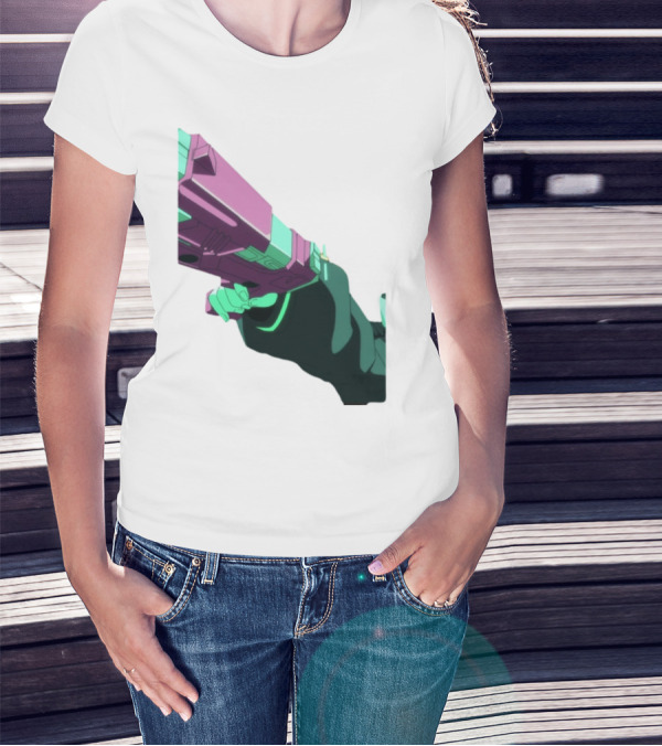 Rebecca Cyberpunk Edgerunners Aesthetic Gun T-Shirt