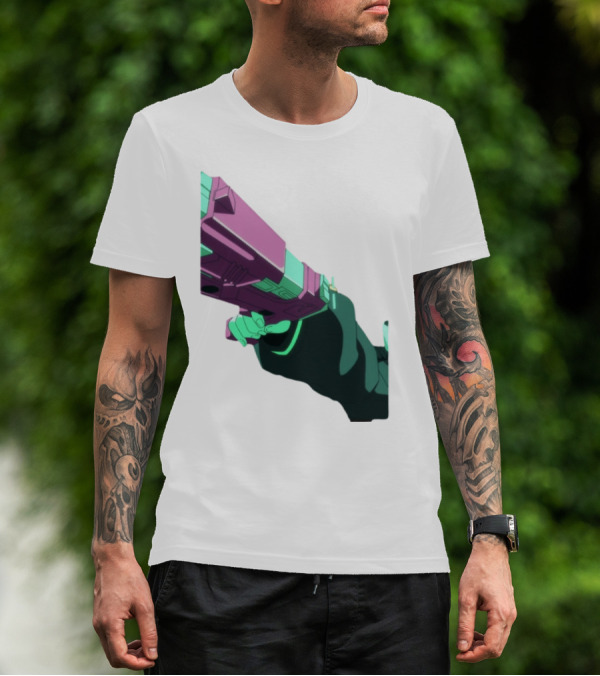 Rebecca Cyberpunk Edgerunners Aesthetic Gun T-Shirt