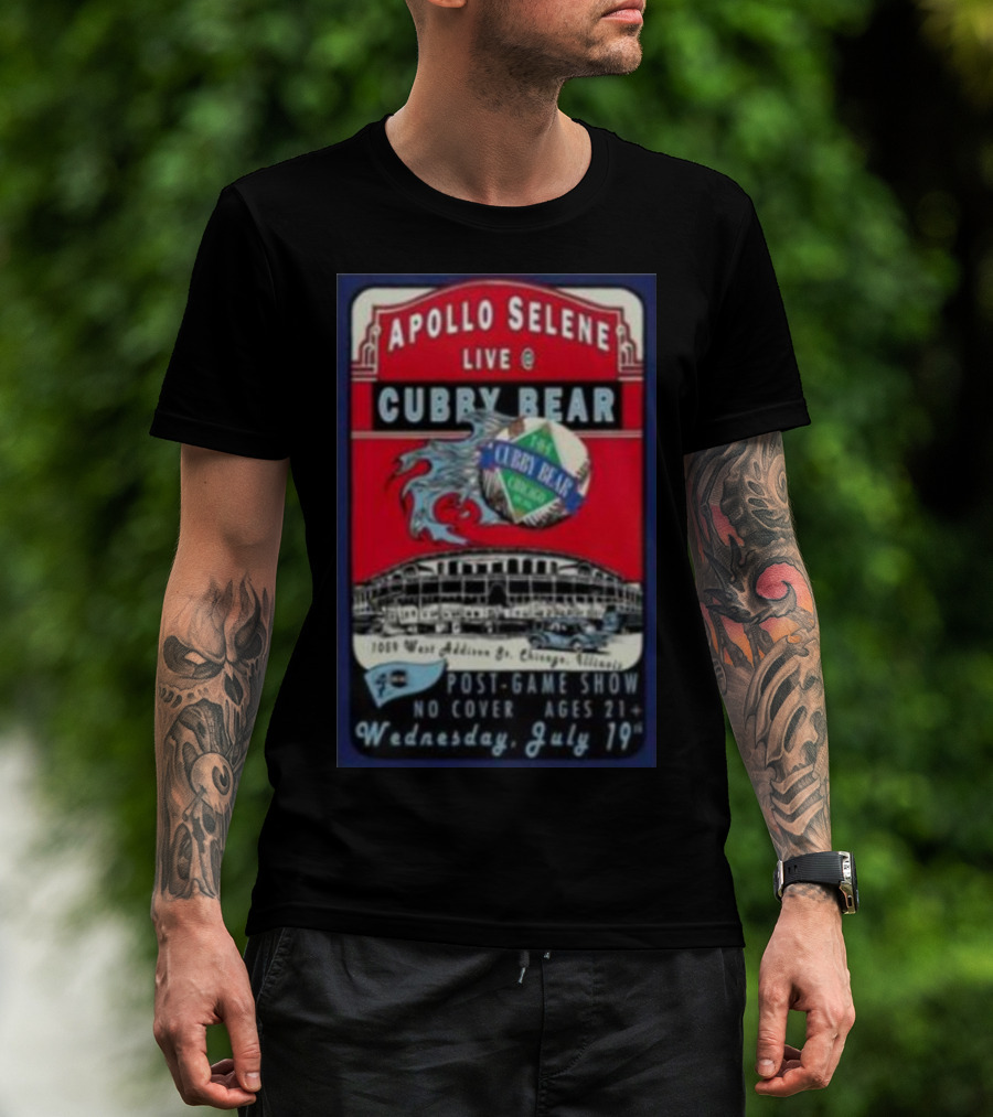 Apollo Selene Live At Cubby Bear Chicago July 19 Post-Game Show 21+ T-Shirt