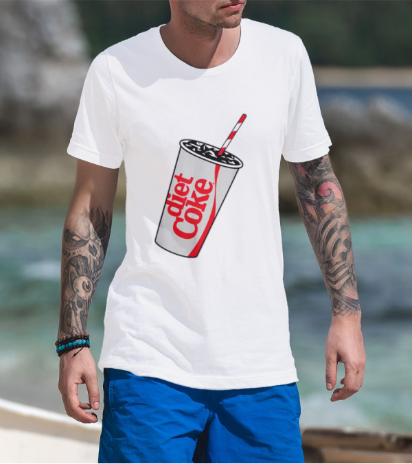 Diet Coke Red Straw Cup Icon Beverage T-Shirt