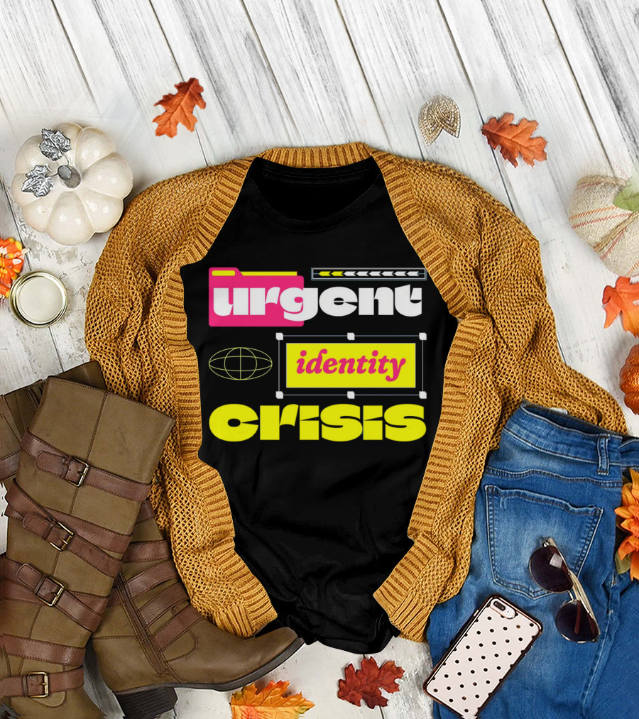 Urgent Identity Crisis Folder Globe T-Shirt