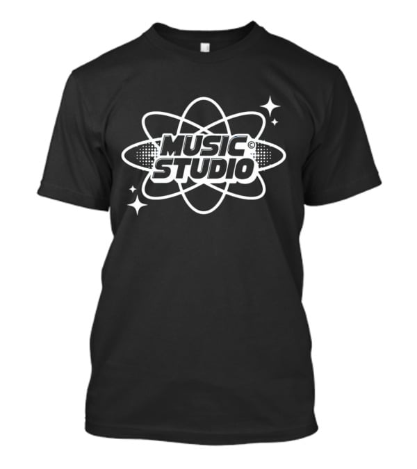 Music Studio Atomic Sound Waves And Stars T-Shirt