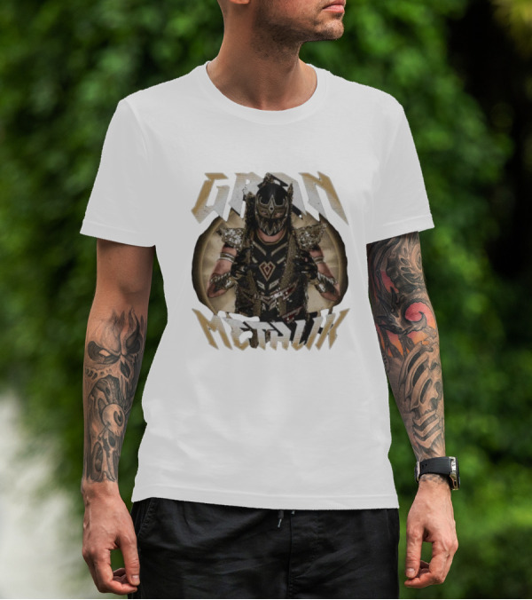 Gran Metalik Wrestling Masked Warrior Pose T-Shirt