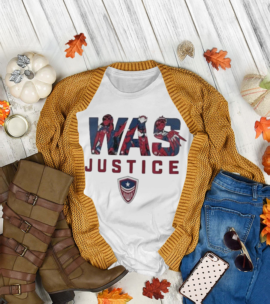Washington Justice Heroic WAS Design with Shield T-Shirt