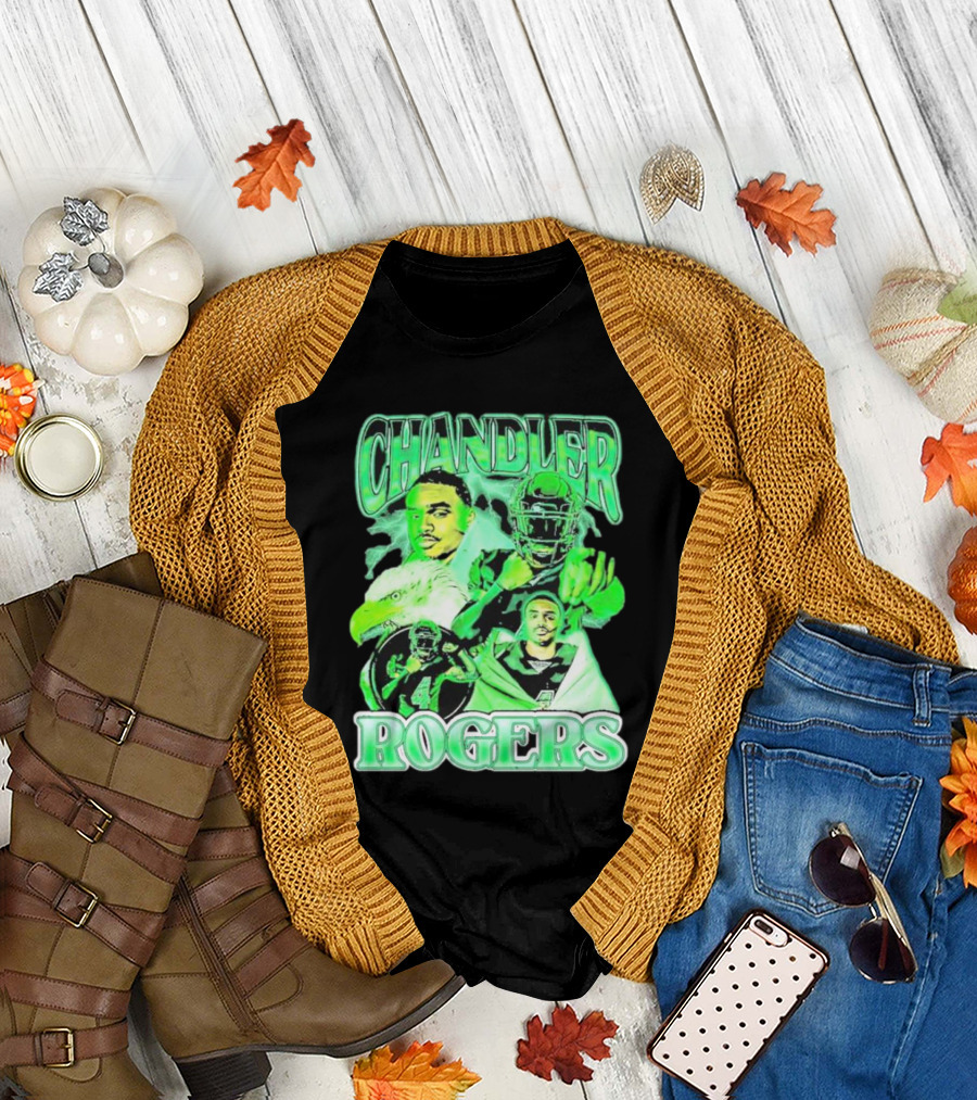 Chandler Rogers Vintage Lightweight Football Eagle Green T-Shirt