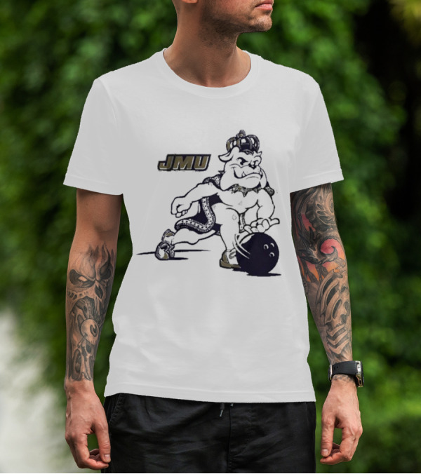 JMU Dukes Football Bowling Mascot T-Shirt