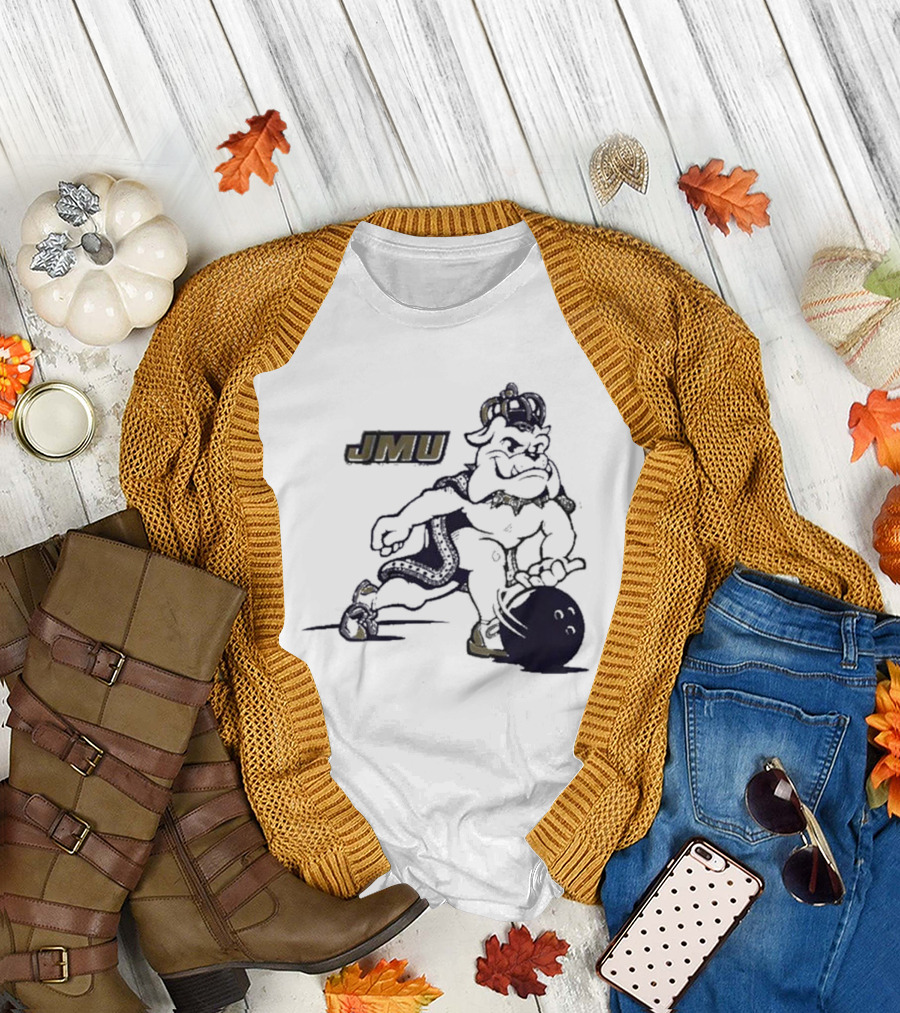 JMU Dukes Football Bowling Mascot T-Shirt