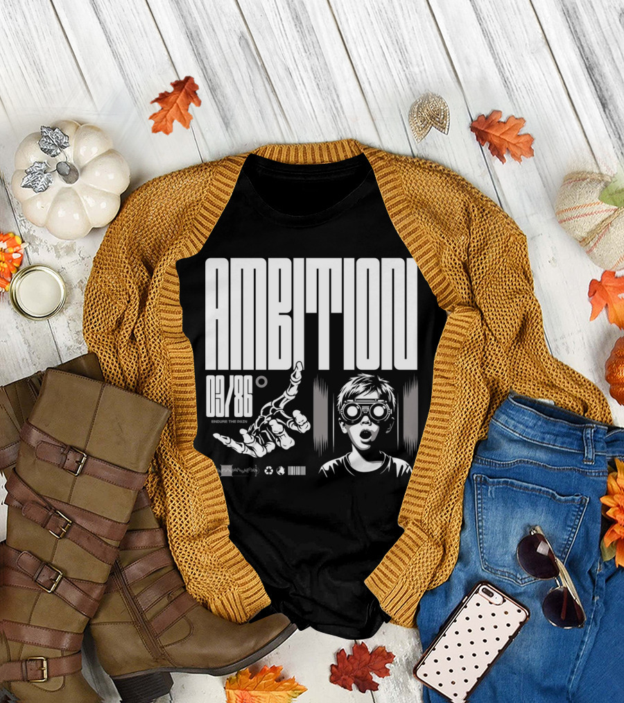 AMBITION 03/86 Embrace The Dawn Child with Goggles and Robotic Hand T-Shirt