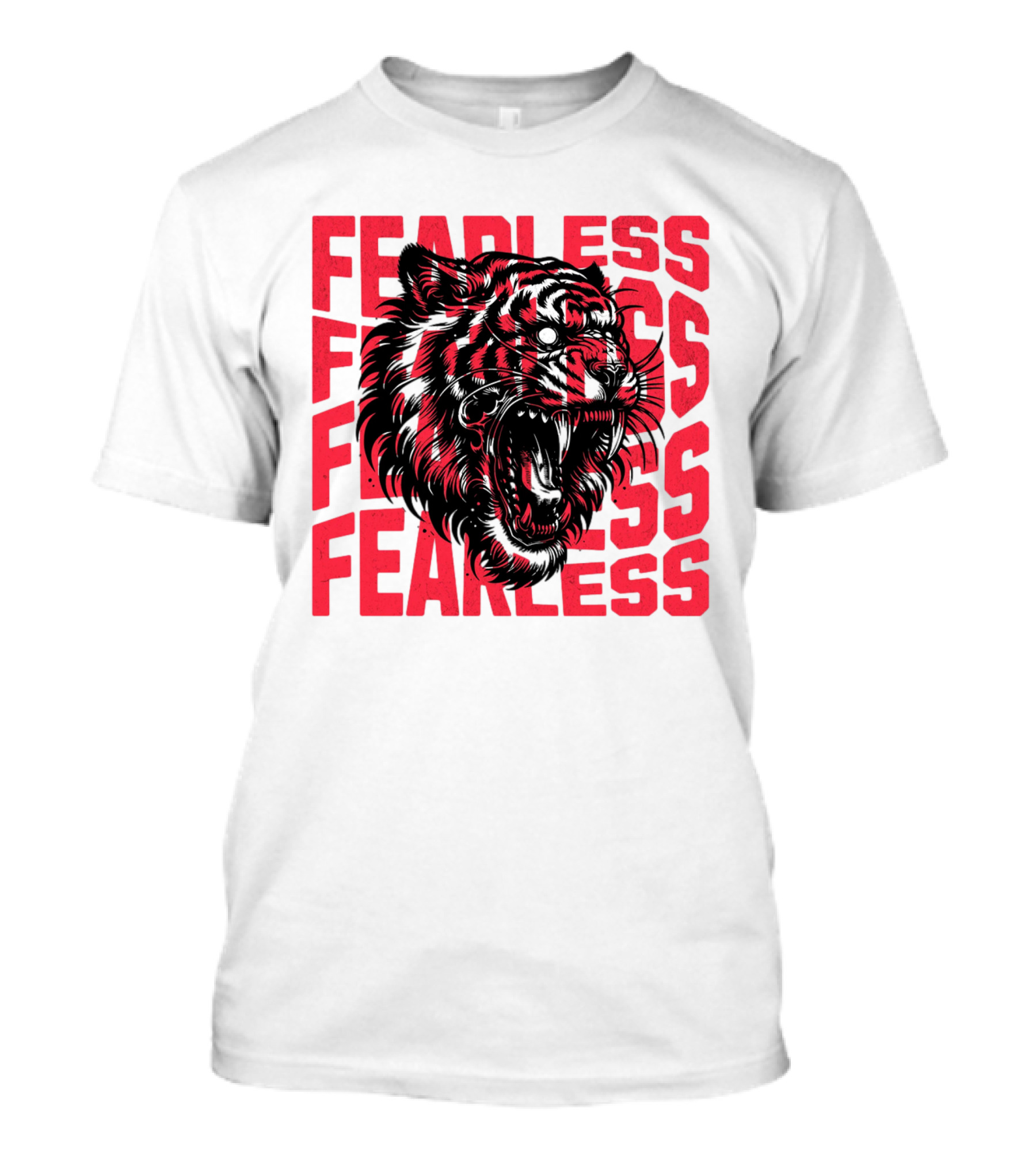 FEARLESS Fearless Tiger Roaring Face T-Shirt