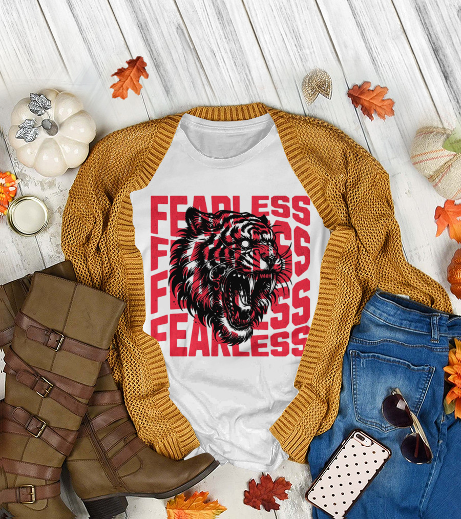 FEARLESS Fearless Tiger Roaring Face T-Shirt