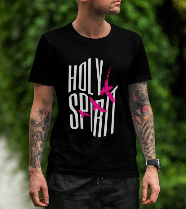 Holy Spirit Pink Birds Streetwear T-Shirt