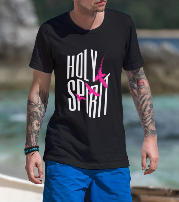 Holy Spirit Pink Birds Streetwear T-Shirt