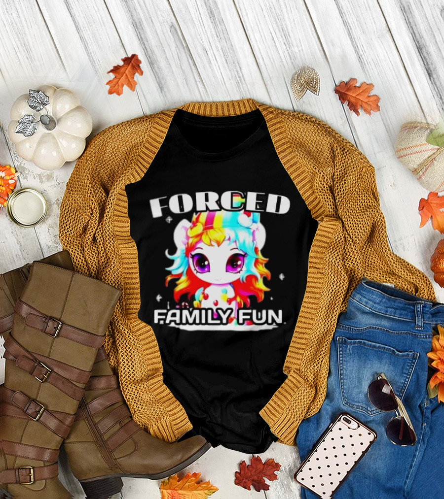 FORCED Family Fun Unicorn Christmas T-Shirt
