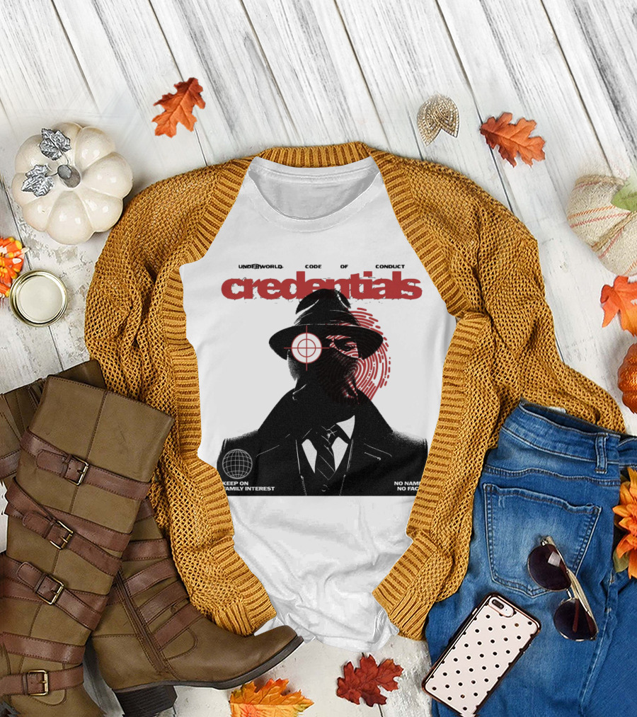 Credentials Underworld Code of Conduct Keep On Family Interest No Name No Face T-Shirt