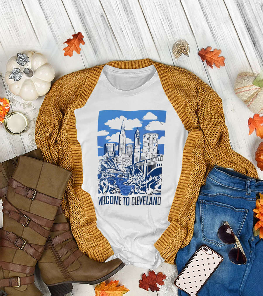 Welcome To Cleveland Skyline T-Shirt