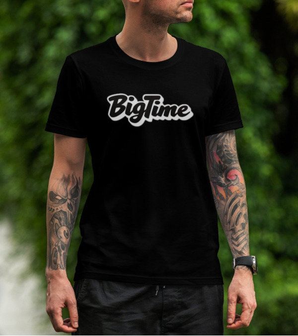 BigTime Bold Typography Graphic With Classic Script T-Shirt
