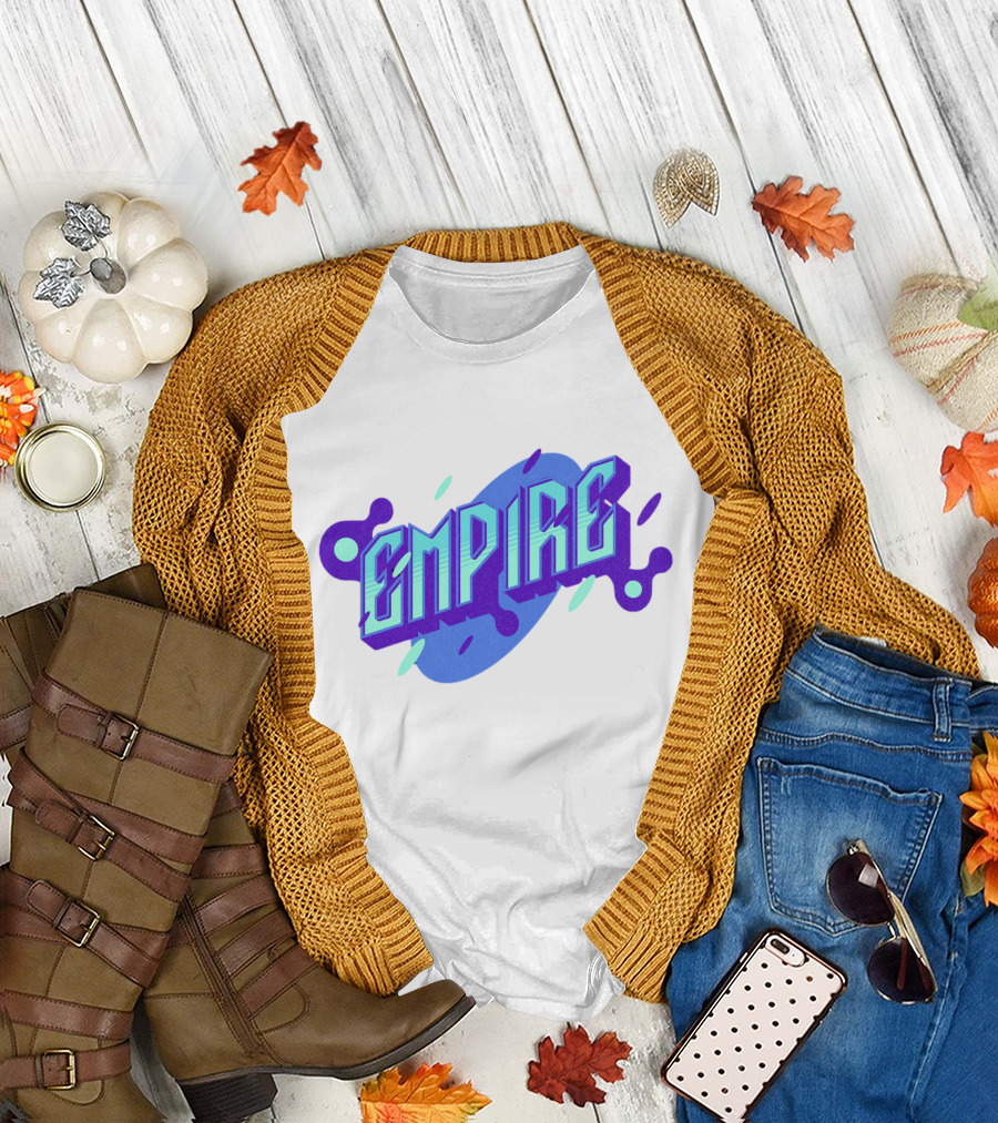 Empire Bold Neon Blue Purple T-Shirt