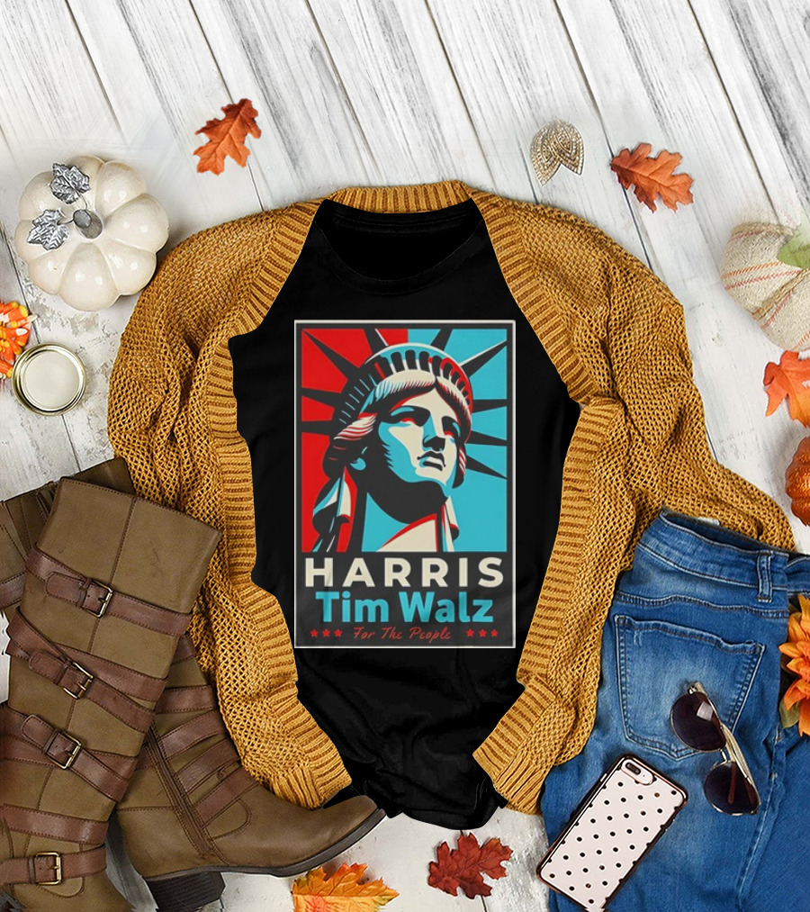 Harris Tim Walz For The People Liberty Statue Campaign T-Shirt