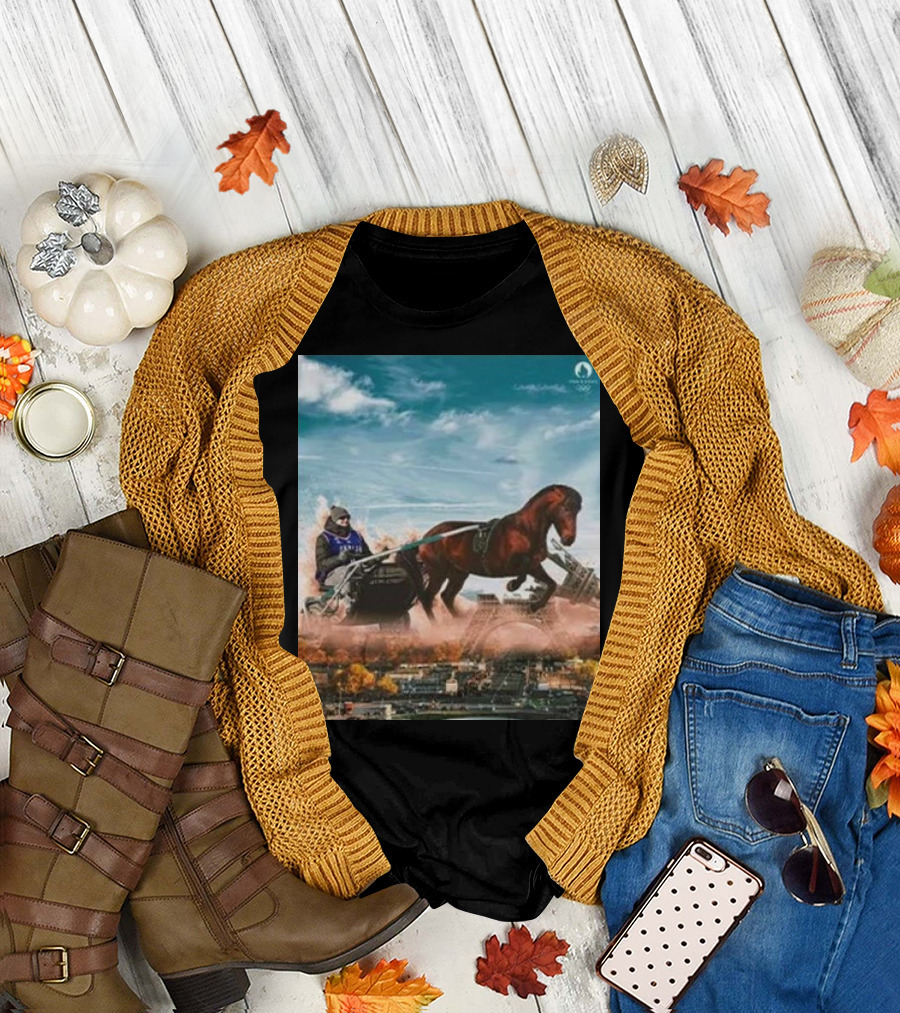 Nikola Jokic Hold Your Horses with Joker Paris Scenery T-Shirt