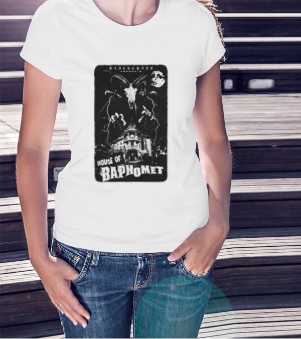 Blackcraft Cult House Of Baphomet Gothic Moon T-Shirt