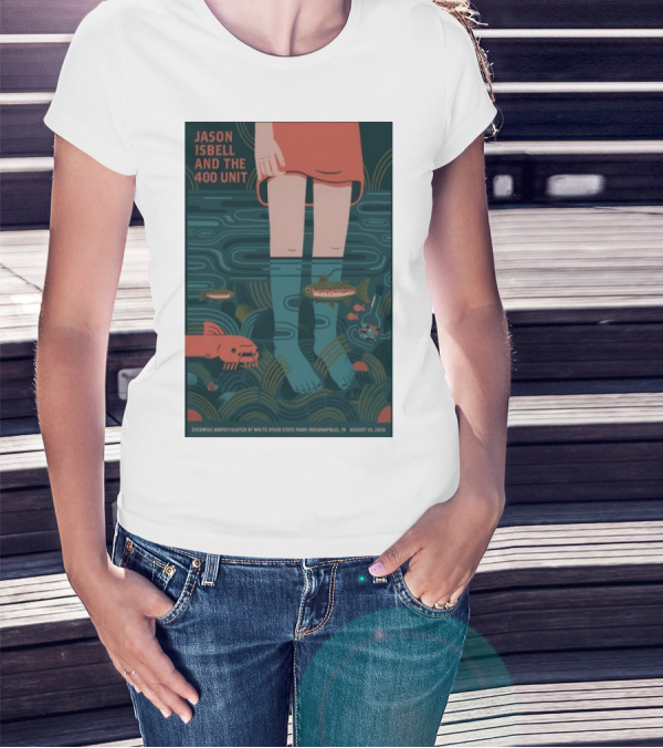 Jason Isbell And The 400 Unit White River State Park Indianapolis IN August 10 T-Shirt