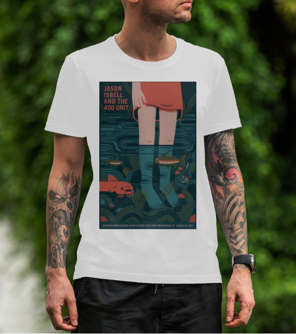 Jason Isbell And The 400 Unit White River State Park Indianapolis IN August 10 T-Shirt